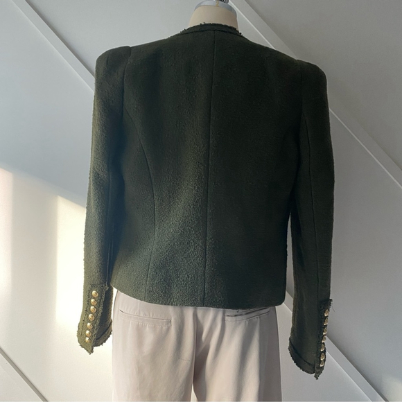 Blogger’s Fave! Zara Textured Shoulder Pad Jacket Blazer - S - Picture 4 of 13
